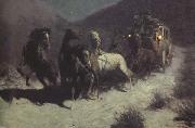 Frederic Remington A Taint on the Wind (mk43) USA oil painting artist